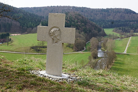 Croix, Jésus, nature, religion, foi, vallée du Danube, Fridingen