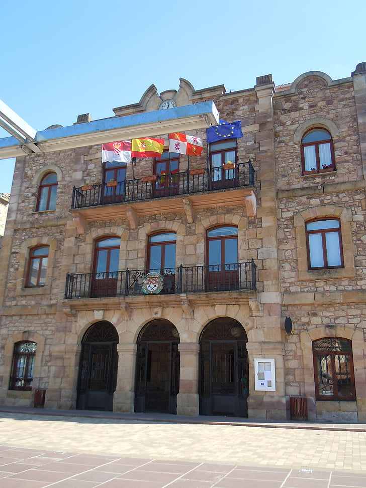 City hall, folk, Palencia, Spanien