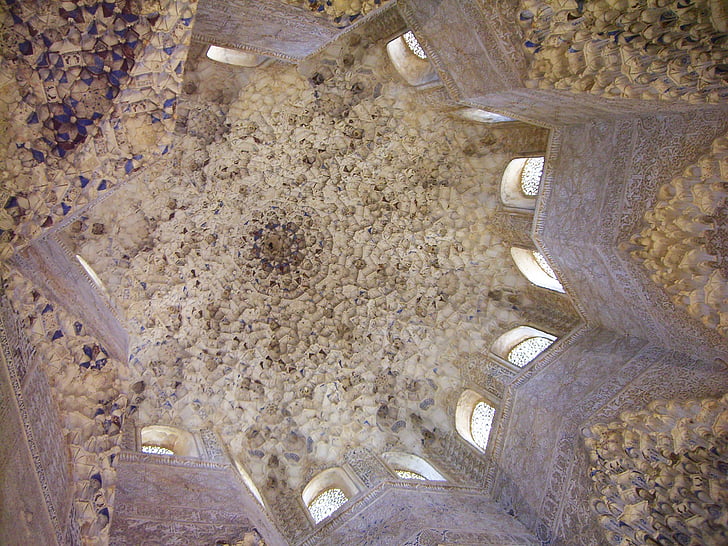 alhambra, granada, arabic, architecture, structure, blanket, vault