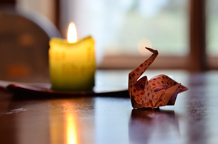 свещ, задочник, декорация, таблица, bokhen, сгъване, Оригами