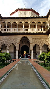 seville Alcázar, Karaliskā Seviļas alcazars, Sevilja, orientieris, Sevilla, Karaliskā, Alcazar
