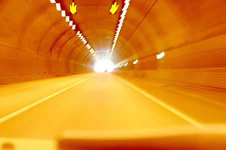 túnel, carretera, Gil, velocitat, corrent, l'autopista
