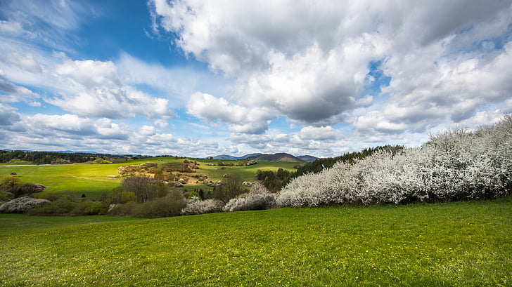 landscape, view, nature, clouds, sky, panorama, region