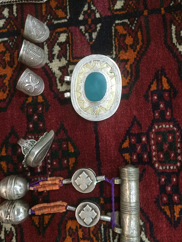 perhiasan, perak, kazakhs
