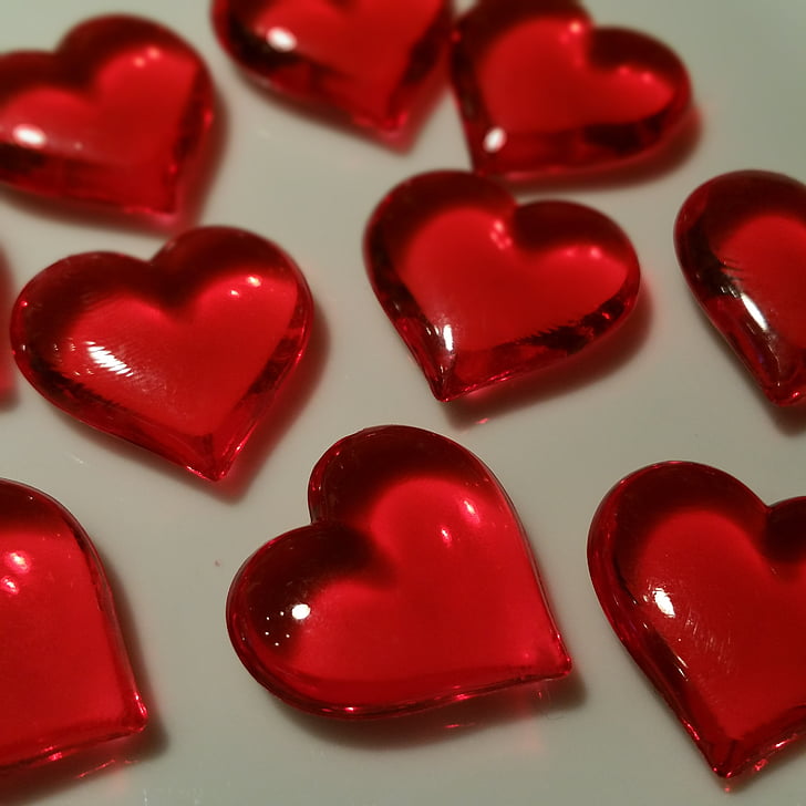 Hari Valentine, jantung, latar belakang, Cinta