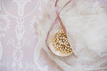 tulle, patterns, design, white, beads, backgrounds