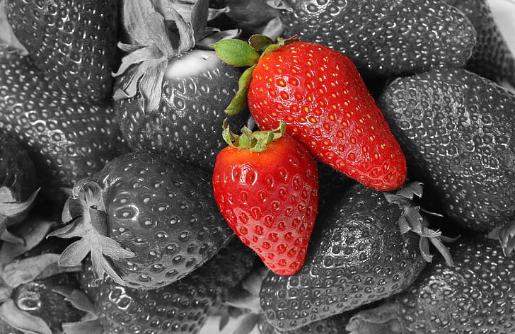 strawberry, fruit, food, vitamins, sweet, freshness, red