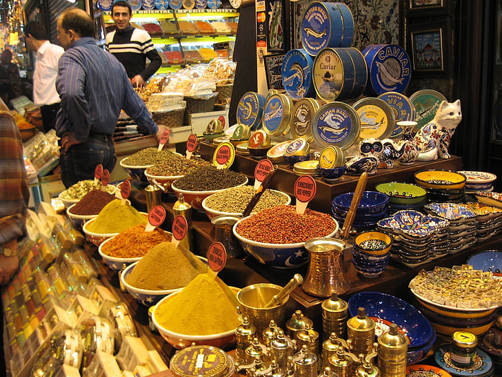 подправки, Истанбул, пазар, култури, Азия