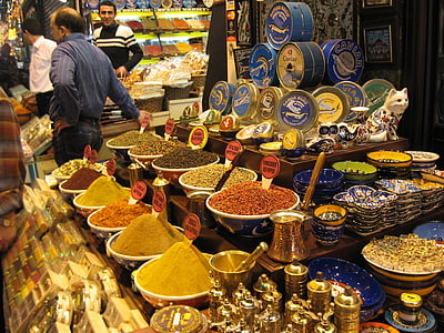 fűszerek, Isztambul, piac, kultúrák, Ázsia