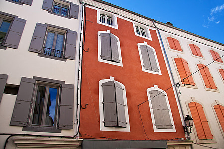 homes, terraced houses, red, facade, window, bowever