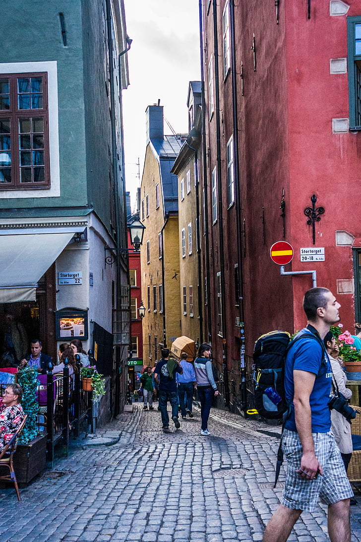 stockholm, sweden, alley, architecture, scandinavia, gamla, stan