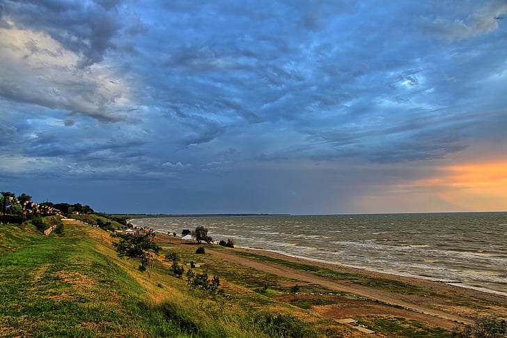 yeisk, búrka Ukrajiny, Azovského mora