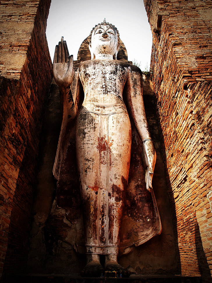 ősi, építészet, Art, Ázsia, Ayutthaya, Bangkok, gyönyörű