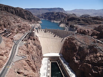 Arizona, Nevada, Hoover-gát, víztározó, gát, energiatermelés, víz