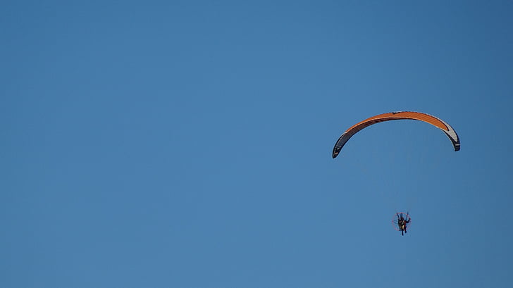 paraglidom, nebo, Paraglider, priroda, let, sportski