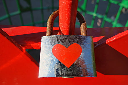 lock, padlock, love-padlock, love, heart, liaison, relationship