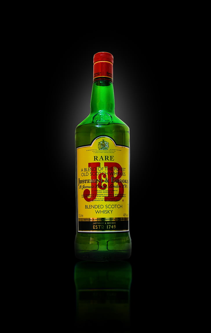 whisky, j b, producte, negre, verd, estil de vida