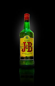whisky, j b, produktu, czarny, zielony, styl życia
