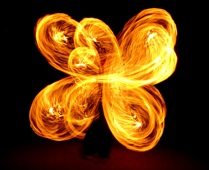 fire, fire flower, flame flower, flower, juggling, flame, heiss