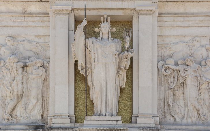 Róma, vittorio emanuele ii emlékművet, a haza oltára, Olaszország, építészet, szobrászat, híres hely