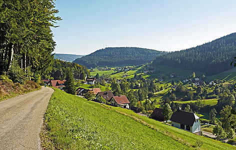 northern black forest, baiersbronn, clay valley, nature, black forest, view, mountains