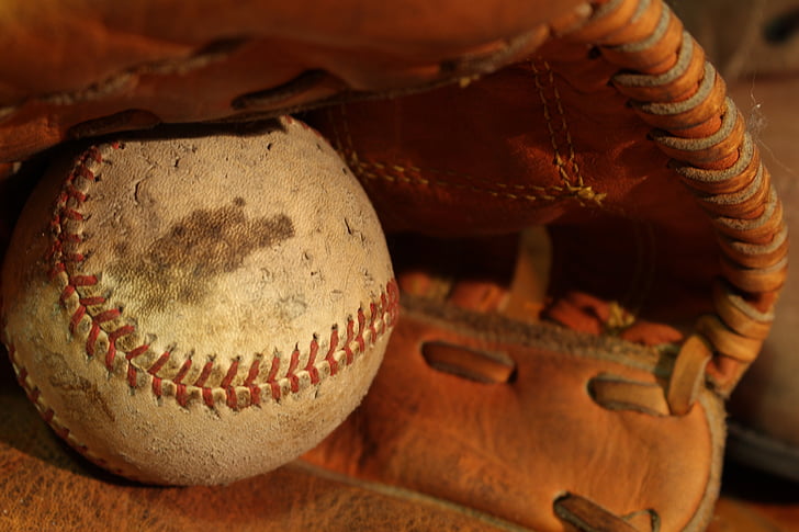 Beisbols, bumbas, sporta, cimdu, Yankees, spēlēt, komanda