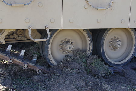 坦克, 胎面, 污垢, 车轮, 卡