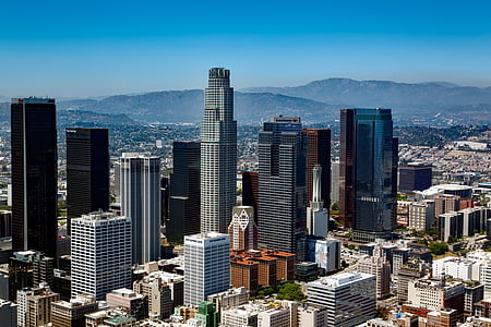 los angeles, california, skyline, downtown, architecture, cityscape, buildings