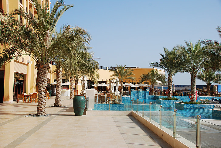 u a e, holiday, hotel, palm trees, pool
