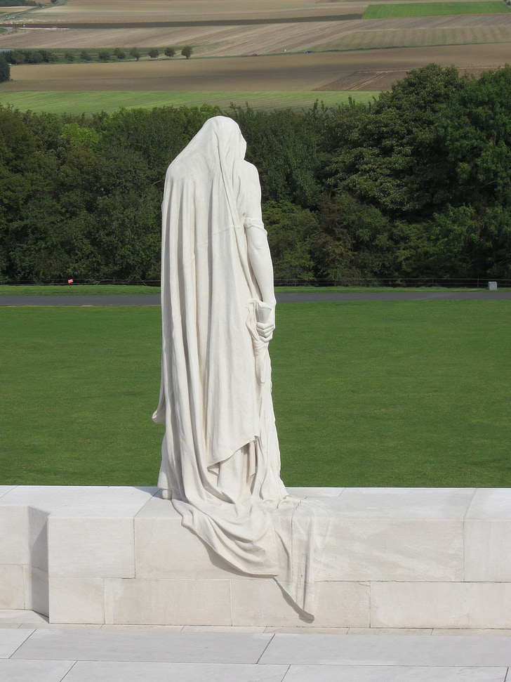 Vimy památník, Vimy ridge., Normandie, Arras, kanadský, Francie, první