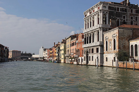 italy, venice, water, ship, building, europe, the scenery