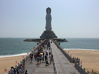 Sanya, Nanshan temple, Jihočínského moře bohyně milosrdenství, socha, známé místo