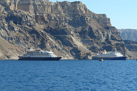 Santorini, Grekiska, semester, Grekland, ön, resor, turism
