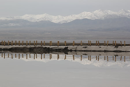 Qinghai, Chaka, słone jezioro