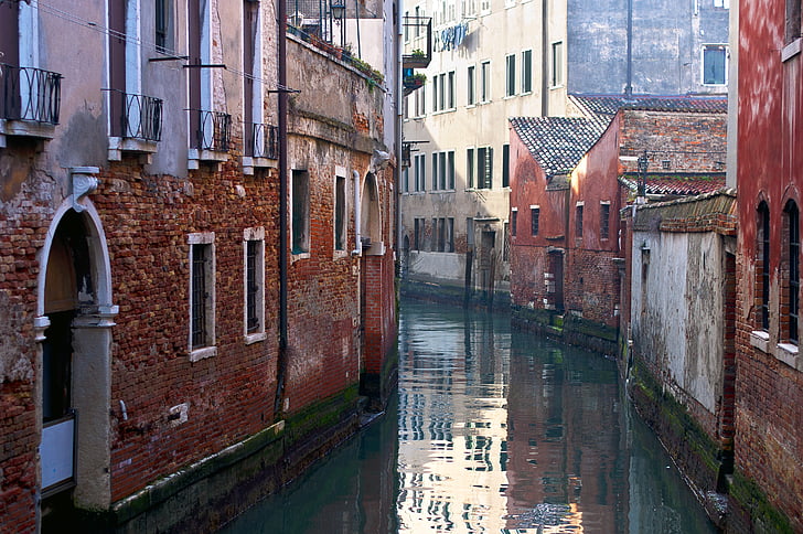 Itālija, Venice, Venezia, Itāliešu, kanāls, arhitektūra, ēkas ārpusi