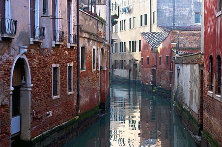 Itálie, Benátky, Venezia, Italština, kanál, Architektura, Exteriér budovy