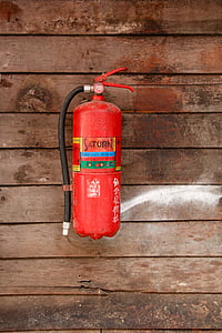 brandsläckare, säkerhet, skydd, brandskydd, röd, spray