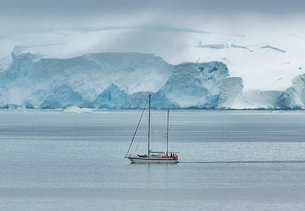 Antártida, barco, de la nave, mar, Océano, agua, invierno
