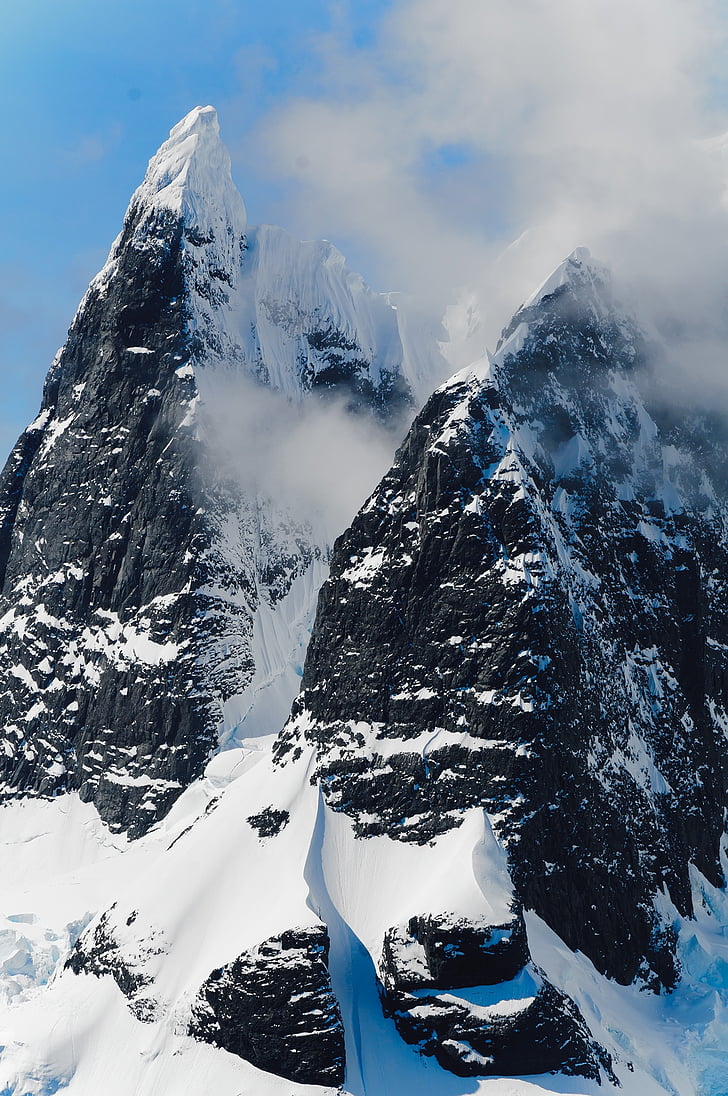 montanhas, Antártica, gelo, gelo bergs, cenário, paisagem, iceberg