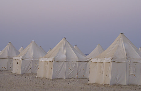 Marsa shagra, tente, plage, sable, blanc, coucher de soleil, Himmel