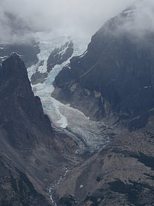 Paine, kalns, ledus, šļūdonis, Patagonia, Čīle, Torres