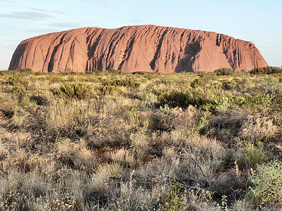 艾尔斯岩, 澳大利亚, 具有里程碑意义, 乌卢鲁, 景观, 岩石, 中心