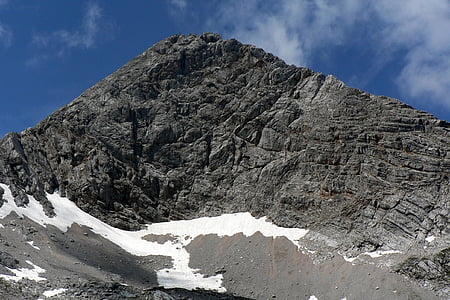 steinernes 보기, 피라미드, 산, 오스트리아, 맨 위로, 눈, 겨울