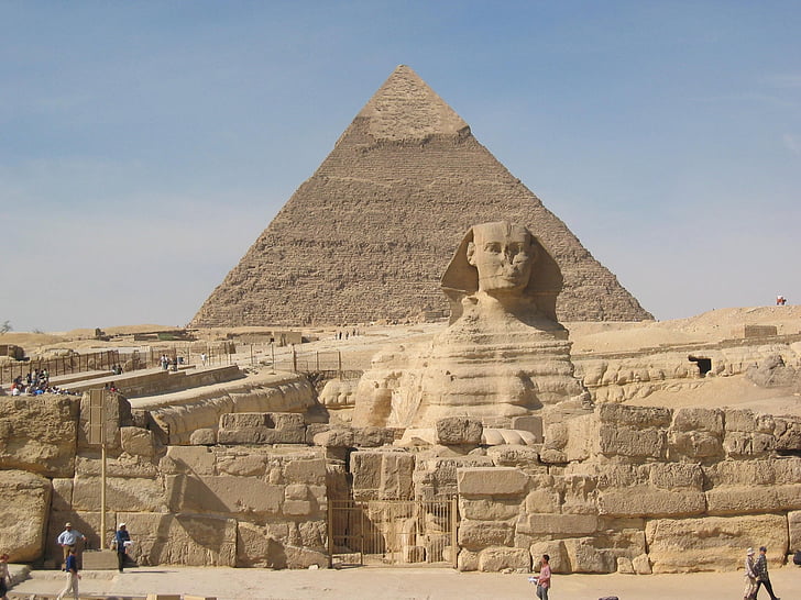 Sfinksen, pyramidene, Kheops, chephren, Kairo, reise, historie