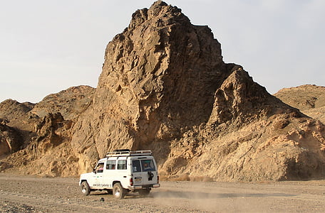 tuksnesis, smilts, Ēģipte, tuksneša safari, apvidus automašīnas, Jeep, ceļojums