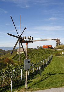 klapotetz, pinwheel, rattle, scarecrow, vineyard, wine, nature