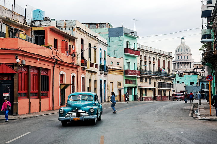Куба, oltimer, Хавана, стари коли, класически, стар, Авто