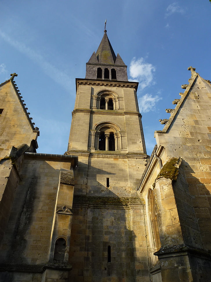 Notre dame, Attigny, kostel, Ardennes, Francie, budova, náboženské