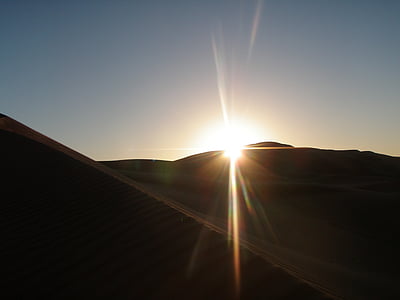 solopgang, natur, ørken