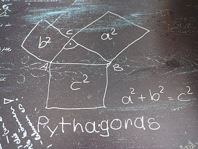 Pythagoras, matematikk, formelle, trekant, kvadratrot, vinkelrett, hypotenusen